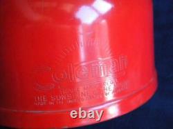Vintage Coleman Single Mantle Red Lantern1960Lamp200ANo Chip Top7 60Camp