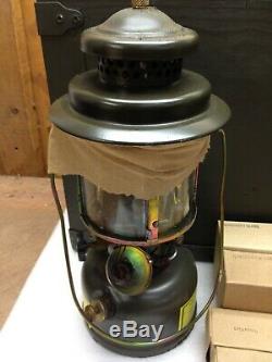 Vintage Coleman US Military Gas Lanterns SMP 1988 In Wood Box Never Used
