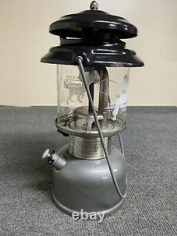 Vintage Coleman lantern No. 285 duel fuel 3-93 with sportsman shaded globe