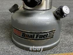 Vintage Coleman lantern No. 285 duel fuel 3-93 with sportsman shaded globe