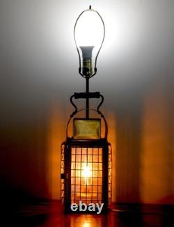 Vintage Colonial NEW ELECTRIFIED Brass Maritime Cargo Lantern Lamp 7 lb 10 oz