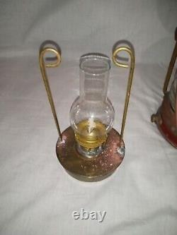 Vintage Copper & Brass Anchor Maritime Ship Oil Lantern Electric Lamp Converted