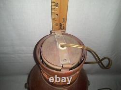 Vintage Copper & Brass Anchor Maritime Ship Oil Lantern Electric Lamp Converted