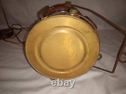 Vintage Copper & Brass Anchor Maritime Ship Oil Lantern Electric Lamp Converted