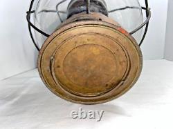 Vintage Copper/Brass Glass Kosmos Brenner Hanging Table Ships Oil Lamp Lantern