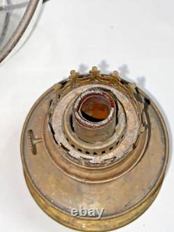 Vintage Copper/Brass Glass Kosmos Brenner Hanging Table Ships Oil Lamp Lantern