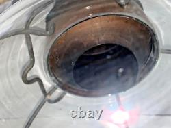 Vintage Copper/Brass Glass Kosmos Brenner Hanging Table Ships Oil Lamp Lantern