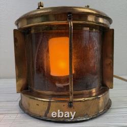 Vintage Copper Nautical Ship Lamp Lanterns Electric Tested & Working