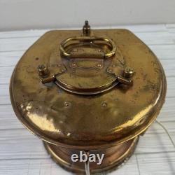 Vintage Copper Nautical Ship Lamp Lanterns Electric Tested & Working