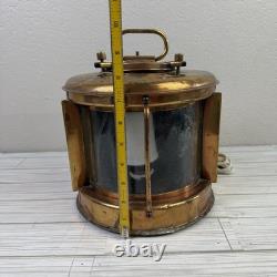 Vintage Copper Nautical Ship Lamp Lanterns Electric Tested & Working