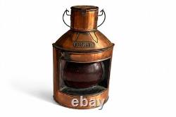 Vintage Copper Ship Lanterns Port Starboard Red Green Nautical Maritime Pair