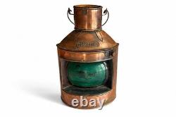 Vintage Copper Ship Lanterns Port Starboard Red Green Nautical Maritime Pair