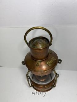 Vintage Copper Ships Lantern Anchor Seahorse GB Trade Mark