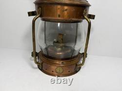 Vintage Copper Ships Lantern Anchor Seahorse GB Trade Mark