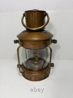 Vintage Copper Ships Lantern Anchor Seahorse GB Trade Mark