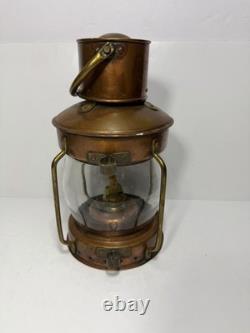 Vintage Copper Ships Lantern Anchor Seahorse GB Trade Mark