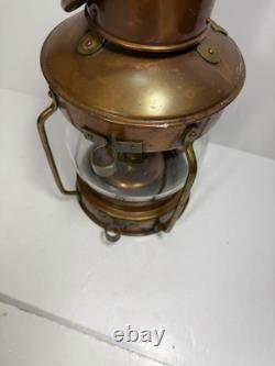 Vintage Copper Ships Lantern Anchor Seahorse GB Trade Mark