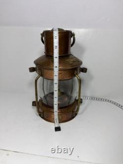 Vintage Copper Ships Lantern Anchor Seahorse GB Trade Mark