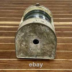 Vintage Cream Galvanized Steel Oil Lantern