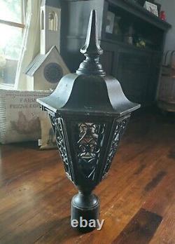 Vintage Decorative Gothic Tudor Post Light Entry Sconce Outdoor Post Lantern