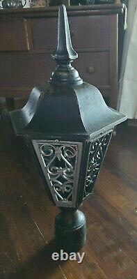 Vintage Decorative Gothic Tudor Post Light Entry Sconce Outdoor Post Lantern