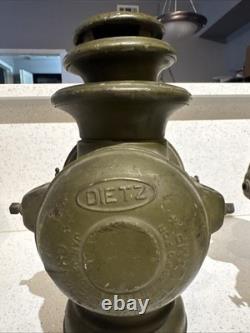 Vintage Dietz Champion Steel Driving Lamps Pair Antique Carriage Car Lanterns Vintage Dietz Champion Steel Driving Lamps Pair Antique Carriage Car Lanterns