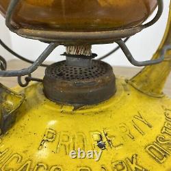 Vintage Dietz D Oil Lantern PROPERTY OF CHICAGO PARK DISTRICT Amber Globe