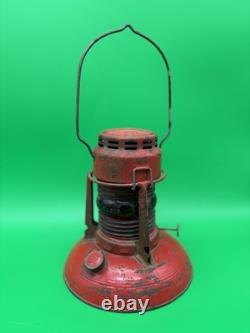Vintage Dietz No. 0 Red Globe Kerosene Lantern Antique