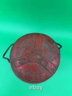 Vintage Dietz No. 0 Red Globe Kerosene Lantern Antique
