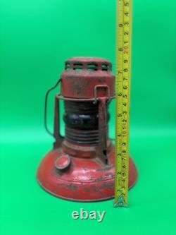 Vintage Dietz No. 0 Red Globe Kerosene Lantern Antique