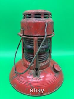 Vintage Dietz No. 0 Red Globe Kerosene Lantern Antique