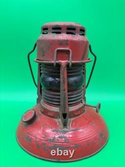 Vintage Dietz No. 0 Red Globe Kerosene Lantern Antique