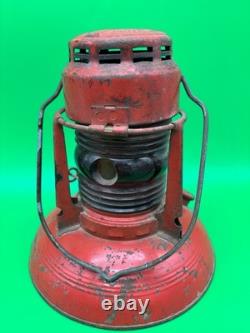 Vintage Dietz No. 0 Red Globe Kerosene Lantern Antique