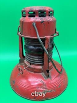 Vintage Dietz No. 0 Red Globe Kerosene Lantern Antique