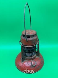 Vintage Dietz No. 0 Red Globe Kerosene Lantern Antique