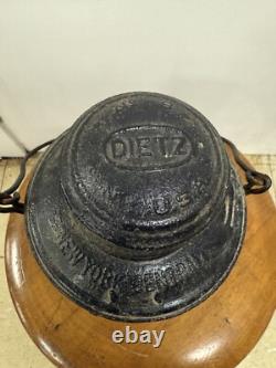 Vintage Dietz No. 6 Black Lantern New York Central Engraved