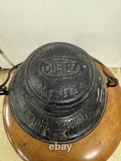 Vintage Dietz No. 6 Black Lantern New York Central Engraved
