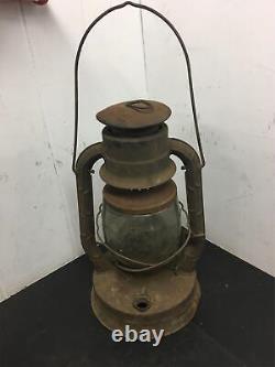 Vintage Dietz oil Railroad Lantern D-Lite NY USA Mining Antique Original Glass