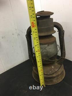 Vintage Dietz oil Railroad Lantern D-Lite NY USA Mining Antique Original Glass