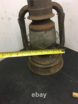 Vintage Dietz oil Railroad Lantern D-Lite NY USA Mining Antique Original Glass