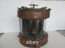Vintage Early 1900s Ship Lantern Meterorite Copper & Brass Port Navigation