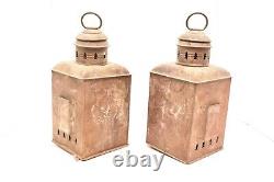 Vintage Electric Lanterns Port & Starboard Copper Nautical- Maritime Antique SET