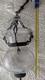 Vintage Etched Grape Leaf Clear Glass Bell Jar Lantern Chandelier Foyer Antique