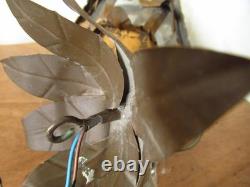 Vintage European Rustic Bronzed Metal Toleware Glass Ceiling Lantern Light