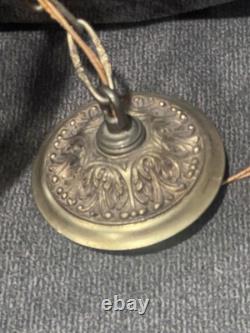 Vintage French Rococo Style Brass Pendant Light Shade Lantern Elaborate