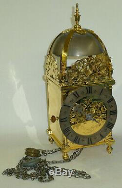 Vintage GOLD PLATED William Grey, London Verge Escapement Lantern Clock