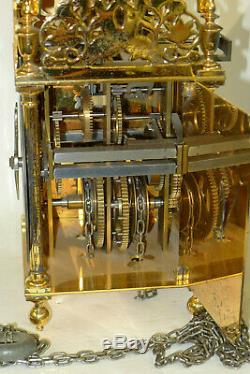 Vintage GOLD PLATED William Grey, London Verge Escapement Lantern Clock