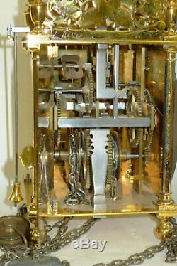 Vintage GOLD PLATED William Grey, London Verge Escapement Lantern Clock