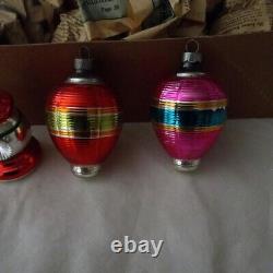 Vintage Glass Lantern Ornaments set of 15 asstd