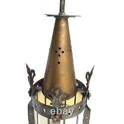 Vintage Gothic Cathedral Pendant Lantern Large Church Light Rewired 52 Body